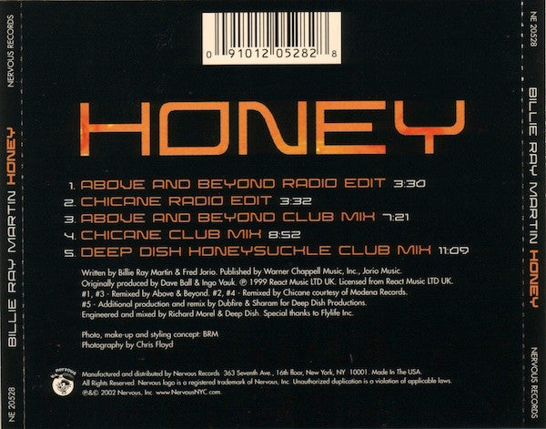 Billie Ray Martin : Honey (CD, Single)