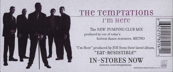 The Temptations : I'm Here (Metro Mix) (12")