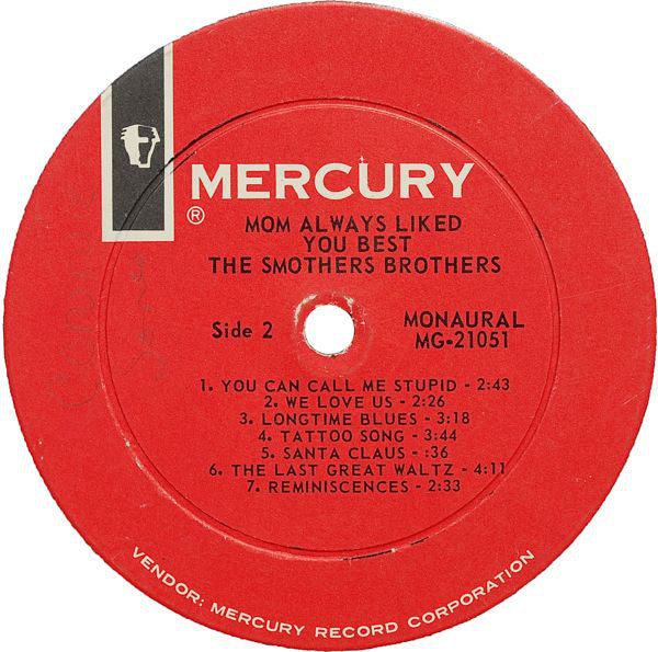 Smothers Brothers : Mom Always Liked You Best! (LP, Album, Mono, Rim)