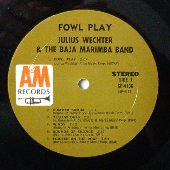 Julius Wechter And Baja Marimba Band : Fowl Play (LP, Album, Mon)