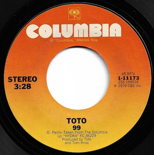 Toto : 99 (7", Single, Styrene, Pit)
