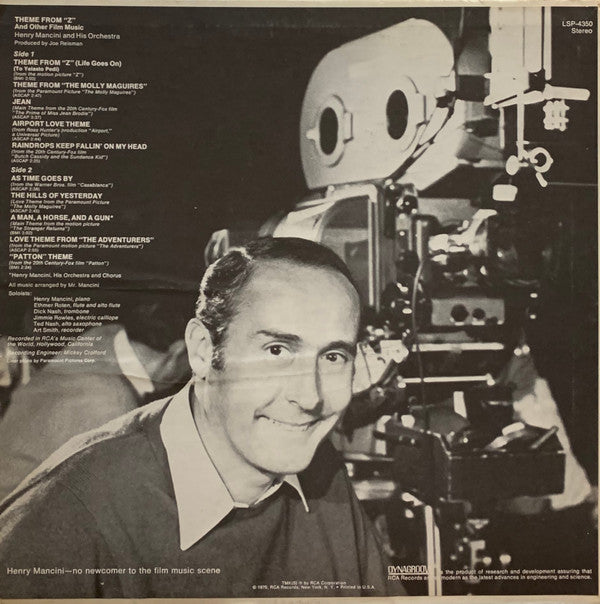 Henry Mancini And His Orchestra : Theme From "Z" And Other Film Music (LP, Ind)