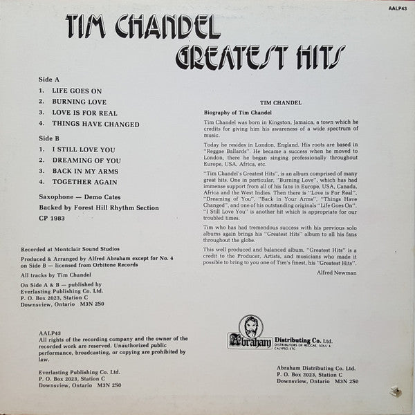 Tim Chandell : Greatest Hits (LP, Comp)