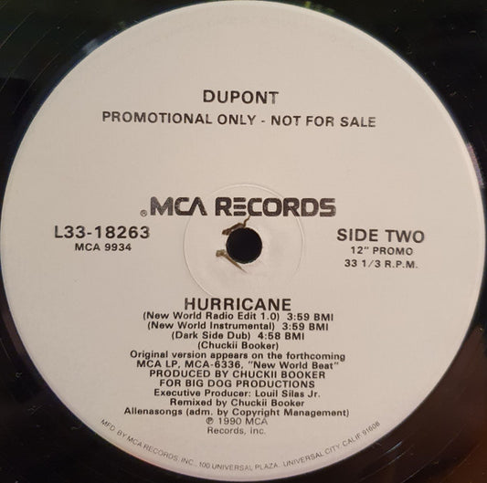 Dupont (4) : Hurricane (12", Promo)