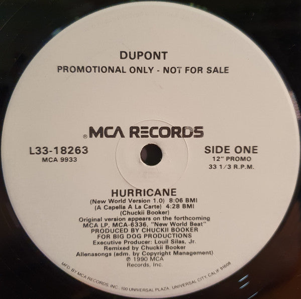 Dupont (4) : Hurricane (12", Promo)