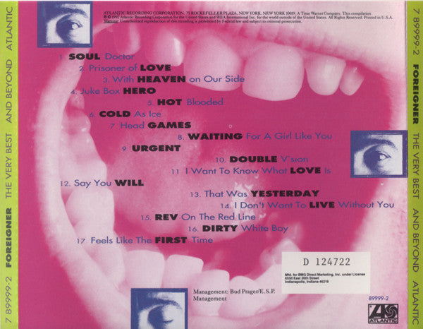 Foreigner : The Very Best...And Beyond (CD, Comp, Club, RE)