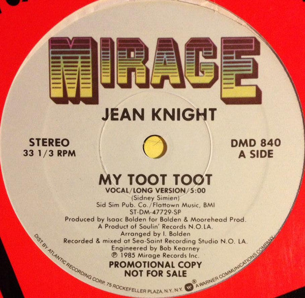 Jean Knight : My Toot Toot (12", Promo)