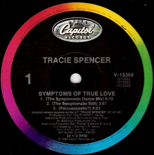 Tracie Spencer : Symptoms Of True Love (12")