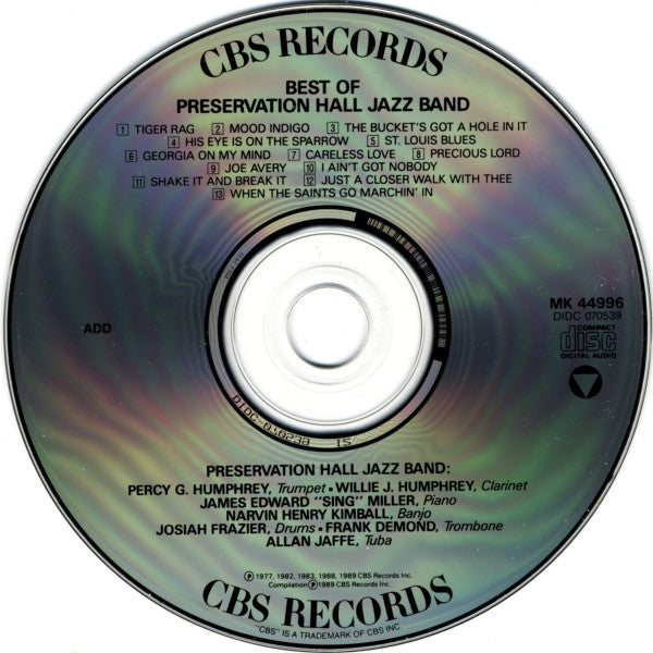 Preservation Hall Jazz Band : Best Of Preservation Hall Jazz Band (CD, Comp)