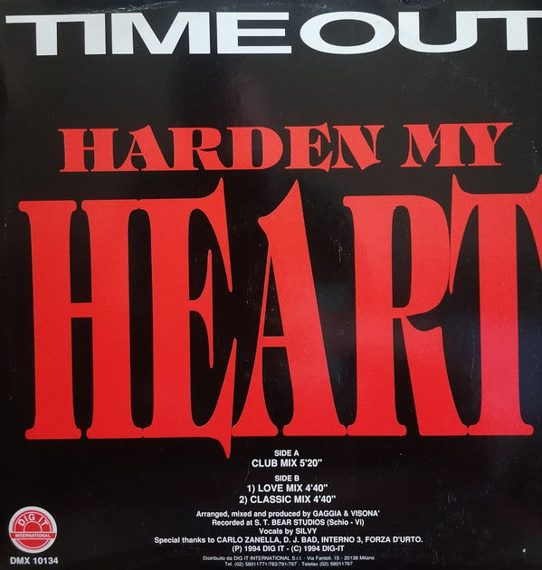 Time Out (2) : Harden My Heart (12")