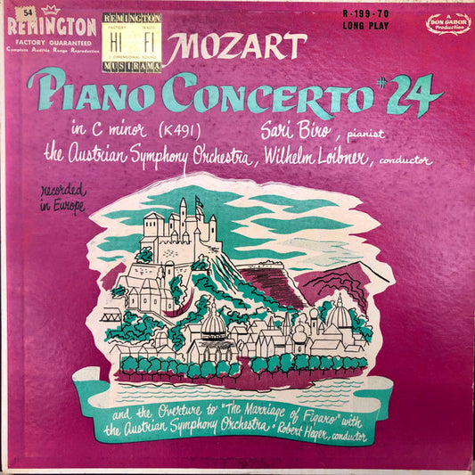Wolfgang Amadeus Mozart, Sári Bíró, Austrian Symphony Orchestra (2) , Conductor Wilhelm Loibner, Robert Heger : Piano Concerto #24 In C Minor (K491) And the Overture To "The Marriage Of Figaro" (LP, Mono)