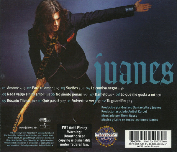 Juanes : Mi Sangre (CD, Album, Club)
