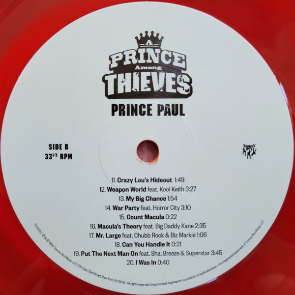 Prince Paul : A Prince Among Thieves (2xLP, Album, Club, RE, Red)