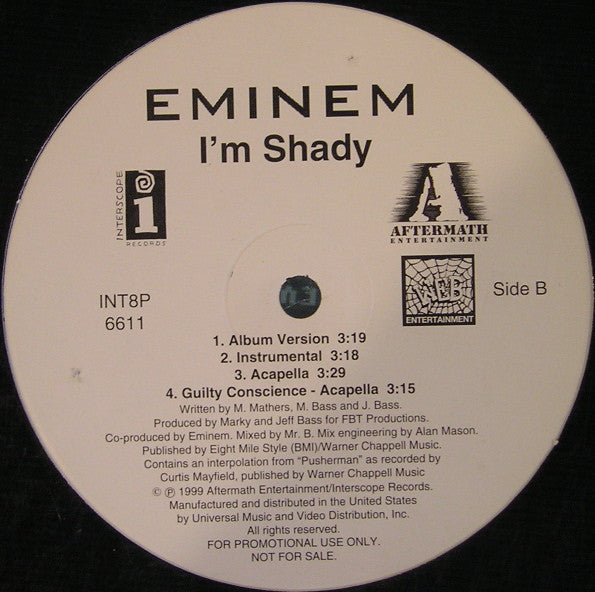 Eminem Featuring Dr. Dre : Guilty Conscience (12", Promo)
