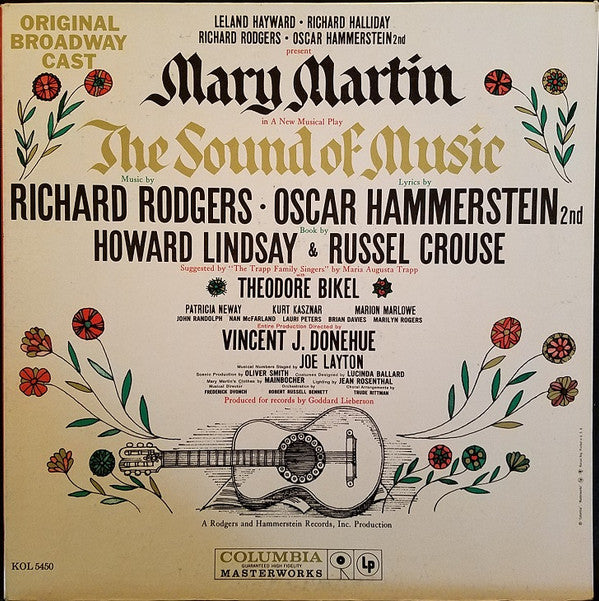 Various : The Sound Of Music (Original Broadway Cast) (LP, Album, Mono, Gat)