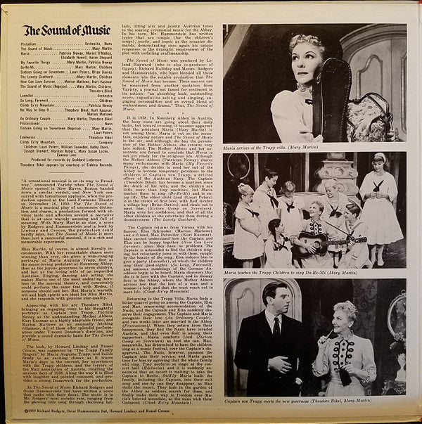 Various : The Sound Of Music (Original Broadway Cast) (LP, Album, Mono, Gat)