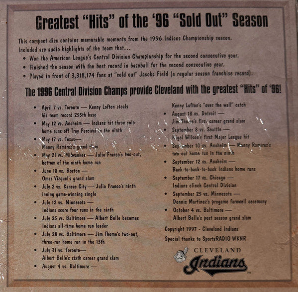 No Artist : Greatest "Hits" Of The '96 "Sold Out" Season (CD)
