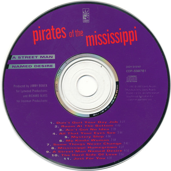 Pirates Of The Mississippi : A Street Man Named Desire (CD, Album, Club)