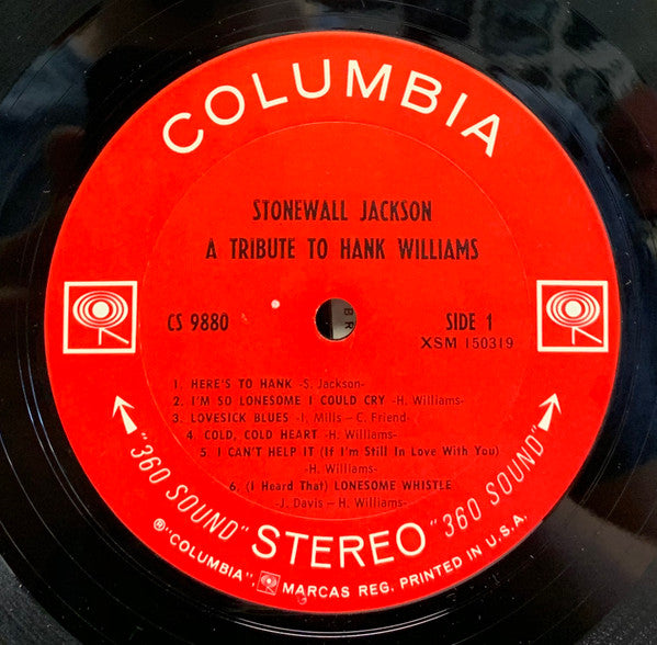 Stonewall Jackson : A Tribute To Hank Williams (LP, Album, Ter)
