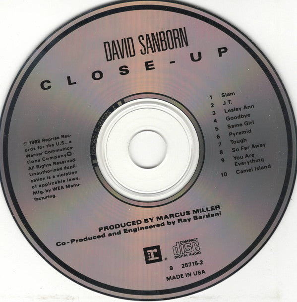 David Sanborn : Close-Up (CD, Album)