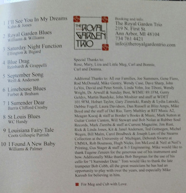 The Royal Garden Trio : The Royal Garden Trio (CD, Album)