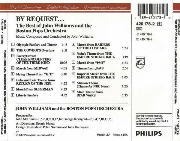 John Williams (4) and The Boston Pops Orchestra : By Request... The Best Of John Williams And The Boston Pops Orchestra (CD, Comp)