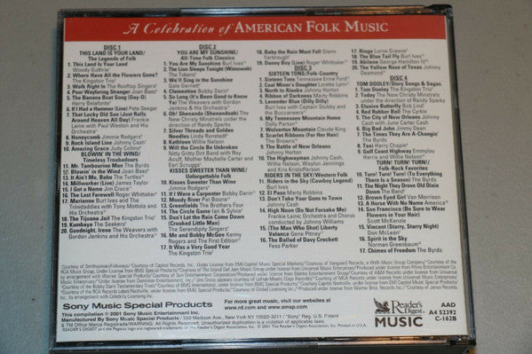 Various : A Celebration Of American Folk Music (4xCD, Comp, RM)