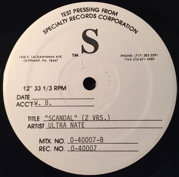 Ultra Naté : Is It Love? / Scandal (12", TP)