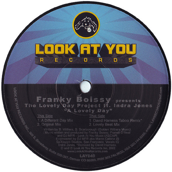 Franky Boissy Presents The Lovely Day Project Feat. Indra Jones : A Lovely Day (12")
