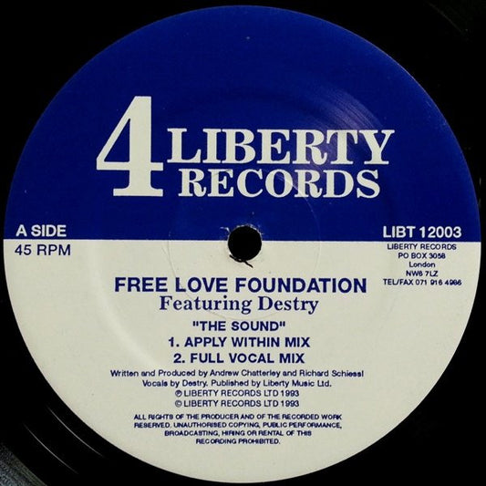 Free Love Foundation Featuring Destry : The Sound (12")