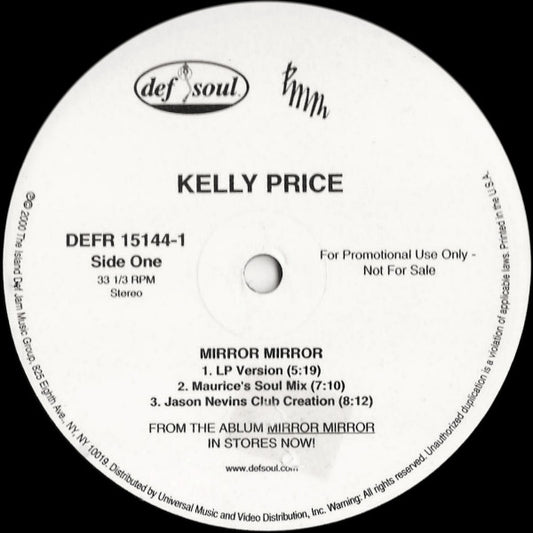 Kelly Price : Mirror Mirror (Dance Mixes) (12", Promo)