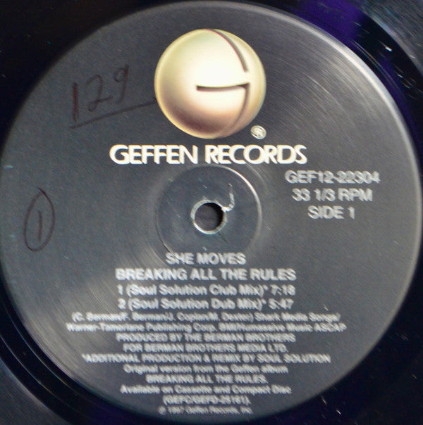 She Moves : Breaking All The Rules (12")