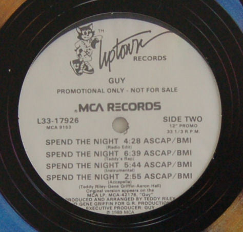Guy : Spend The Night (12", Promo)