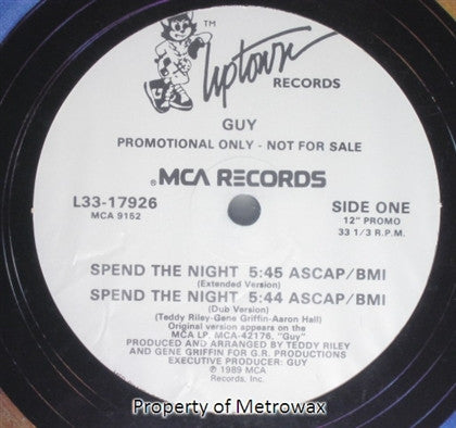 Guy : Spend The Night (12", Promo)