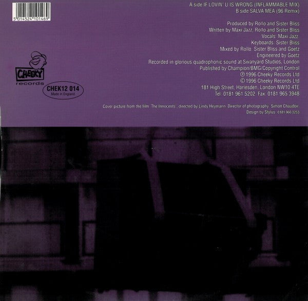Faithless : If Lovin' You Is Wrong / Salva Mea (96 Mix) (12")