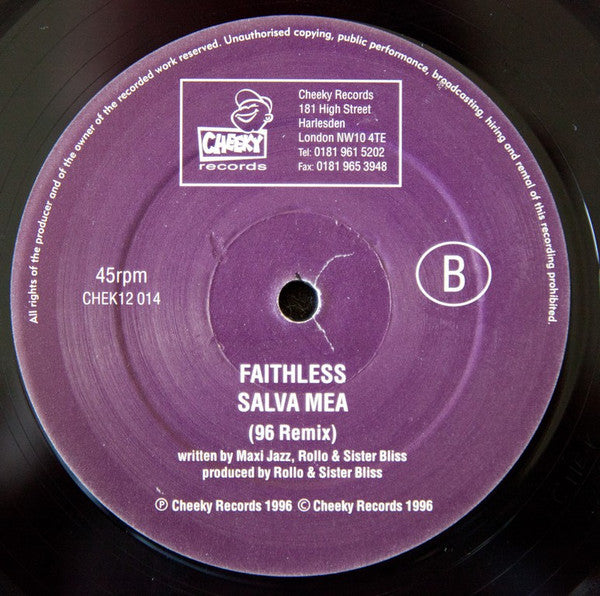 Faithless : If Lovin' You Is Wrong / Salva Mea (96 Mix) (12")