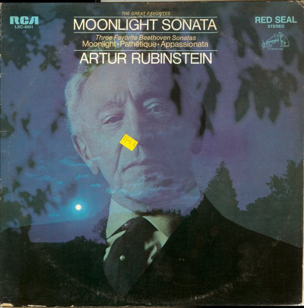 Arthur Rubinstein : Moonlight Sonata: Three Favorite Beethoven Sonatas (LP, Album, RE, Ind)