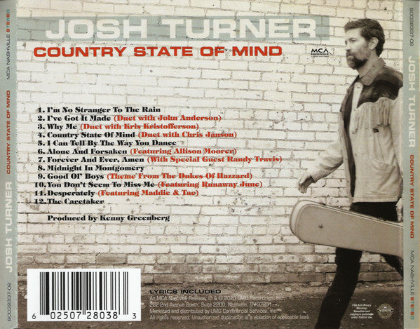 Josh Turner (2) : Country State Of Mind (CD, Album)