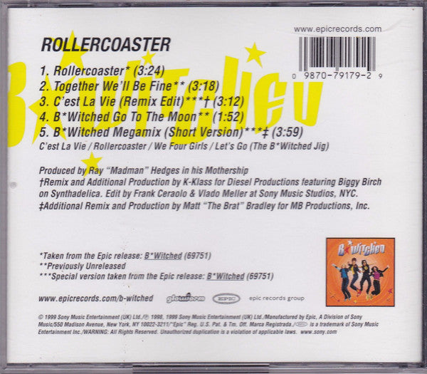 B*Witched : Rollercoaster (CD, Single)