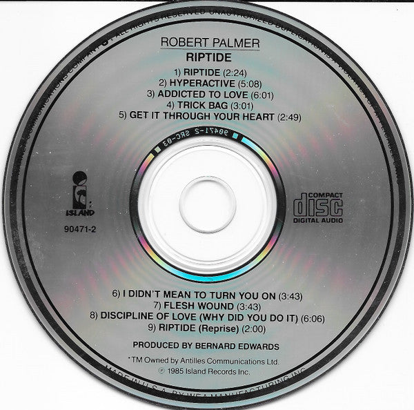 Robert Palmer : Riptide (CD, Album,  Di)