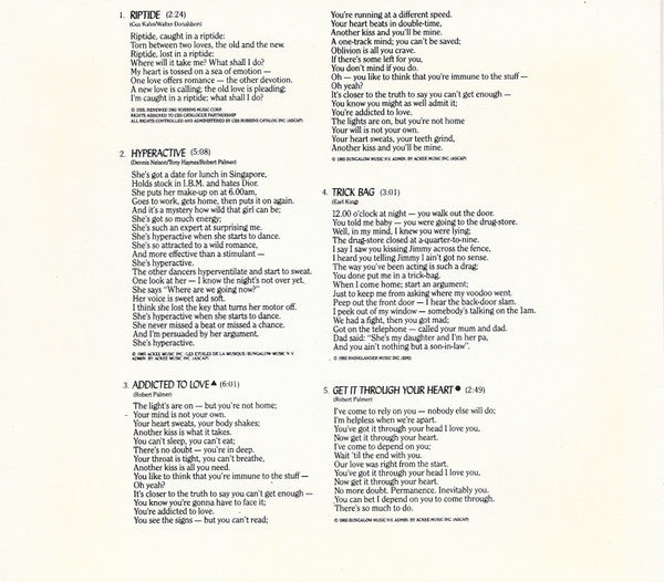 Robert Palmer : Riptide (CD, Album,  Di)