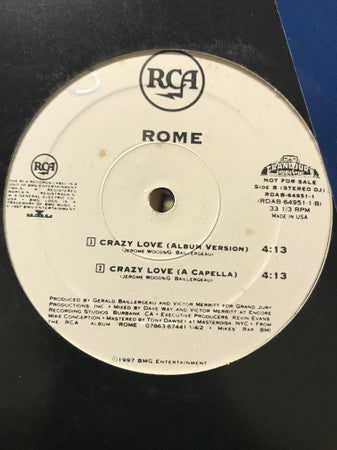 Rome (3) : Do You Like This / Crazy Love (12", Promo)