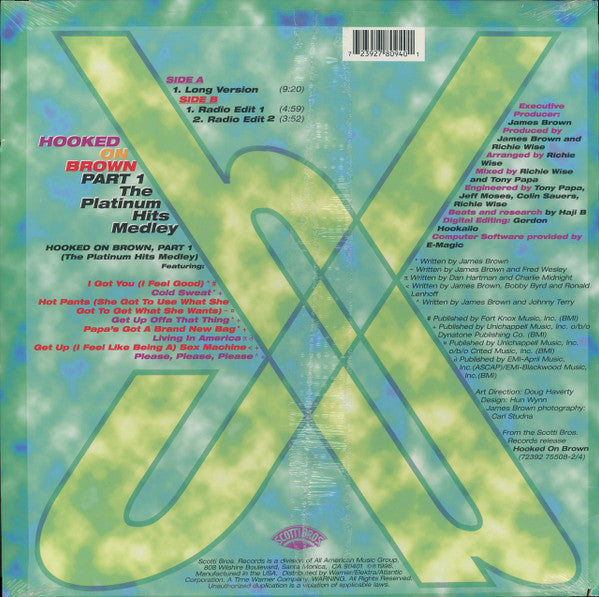 James Brown : Hooked On Brown, Part 1 (The Platinum Hits Medley) (12")