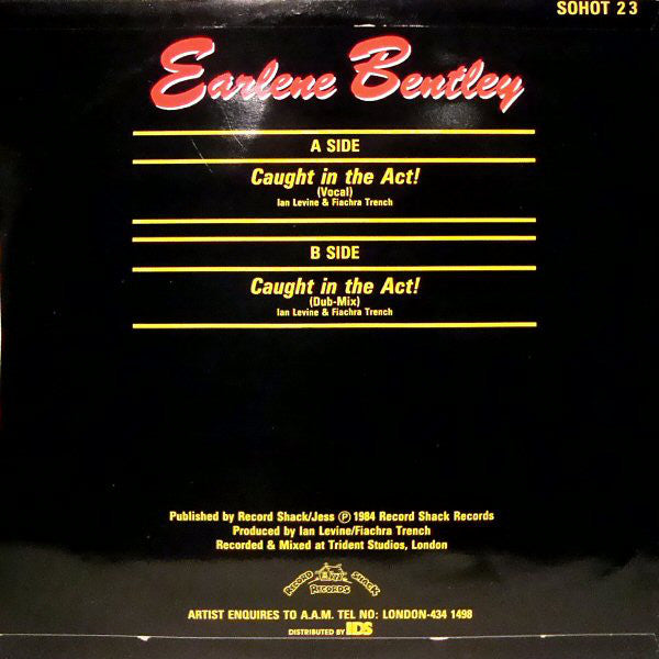 Earlene Bentley : Caught In The Act! (12", Maxi)
