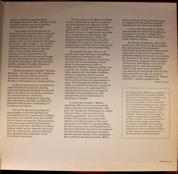 Hector Berlioz, Leopold Stokowski, New Philharmonia Orchestra : Symphonie Fantastique (LP, Gat)