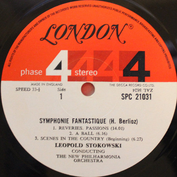 Hector Berlioz, Leopold Stokowski, New Philharmonia Orchestra : Symphonie Fantastique (LP, Gat)
