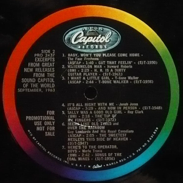 Various : Great New Releases From The Sound Capitol Of The World - September 1963 (LP, Comp, Promo)