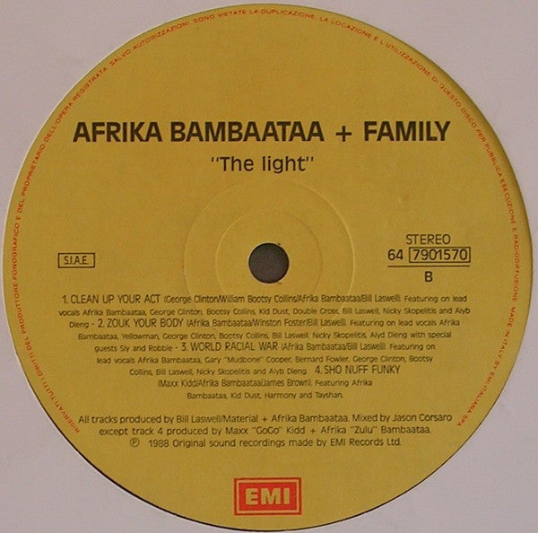 Afrika Bambaataa & Family : The Light (LP, Album, Gat)