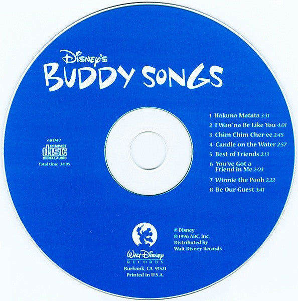 Various : Disney's Buddy Songs, Volume 1 (CD, Comp)