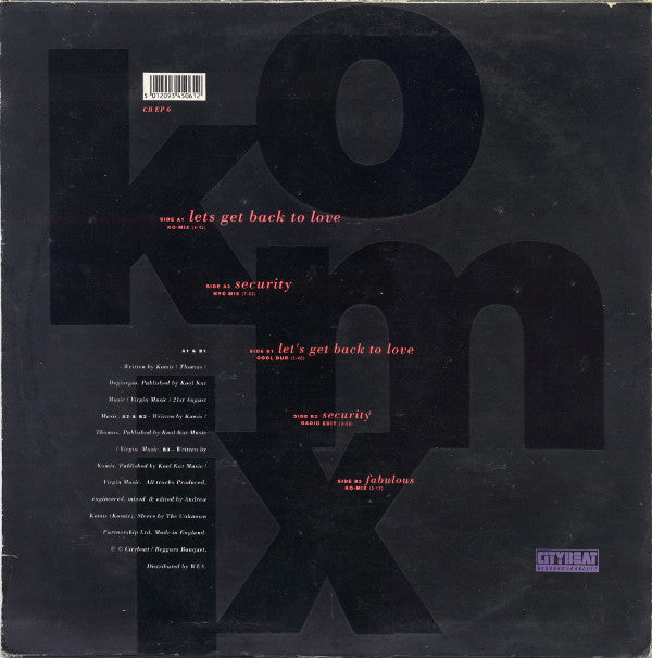 Komix Introducing Keia Thomas : Let's Get Back To Love (12", EP)